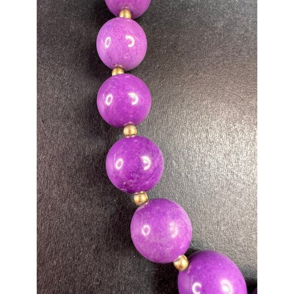 NEW Phosphosiderite graduated beaded necklace in vermeil - Picture 5 of 14